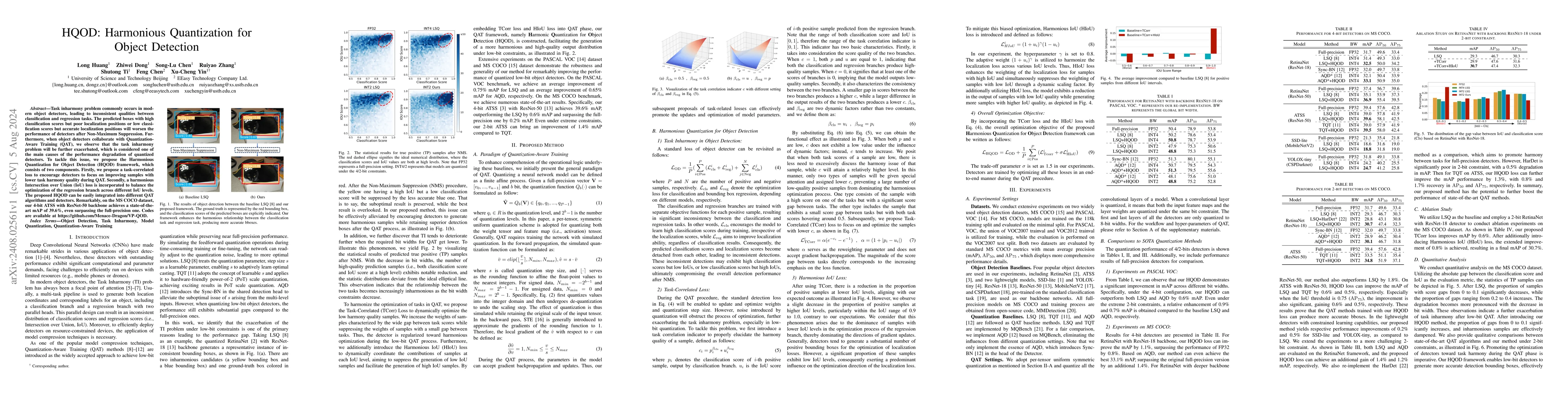 Thumbnail for HQOD: Harmonious Quantization for Object Detection