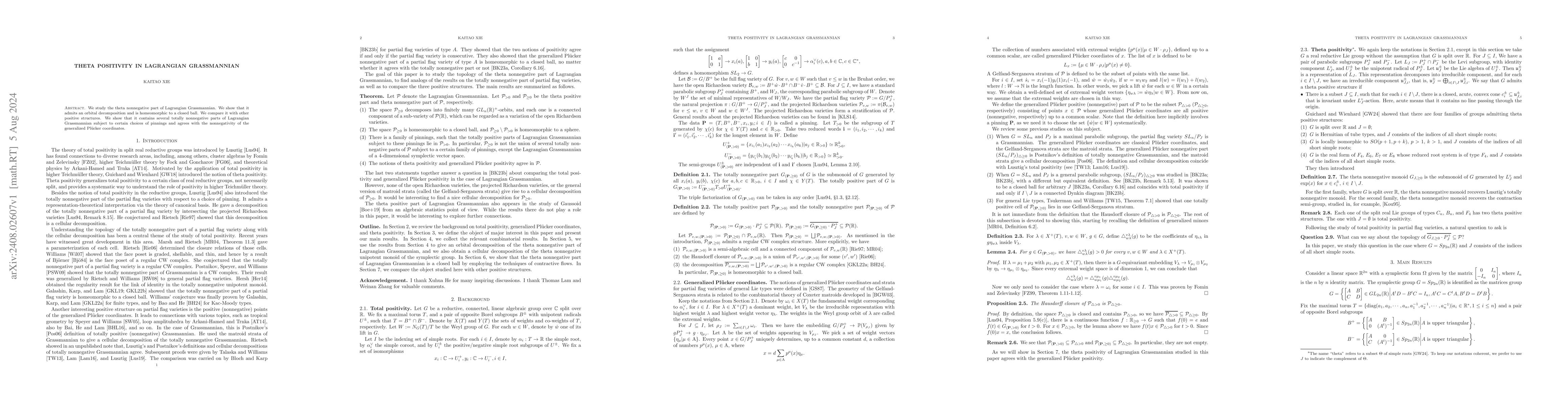 Thumbnail for Theta Positivity in Lagrangian Grassmannian
