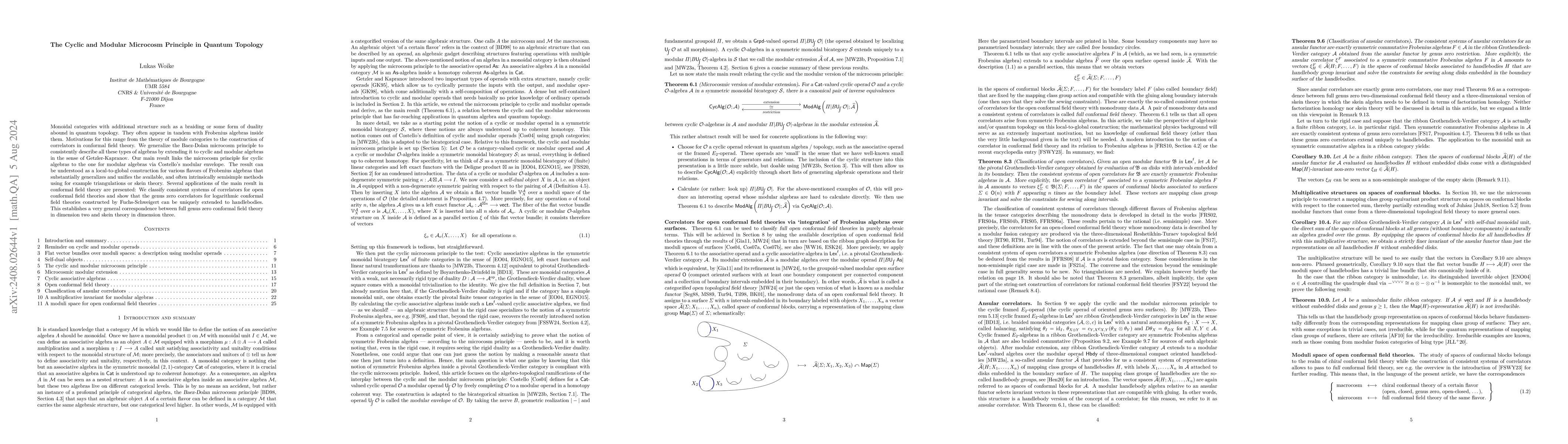 Thumbnail for The Cyclic and Modular Microcosm Principle in Quantum Topology
