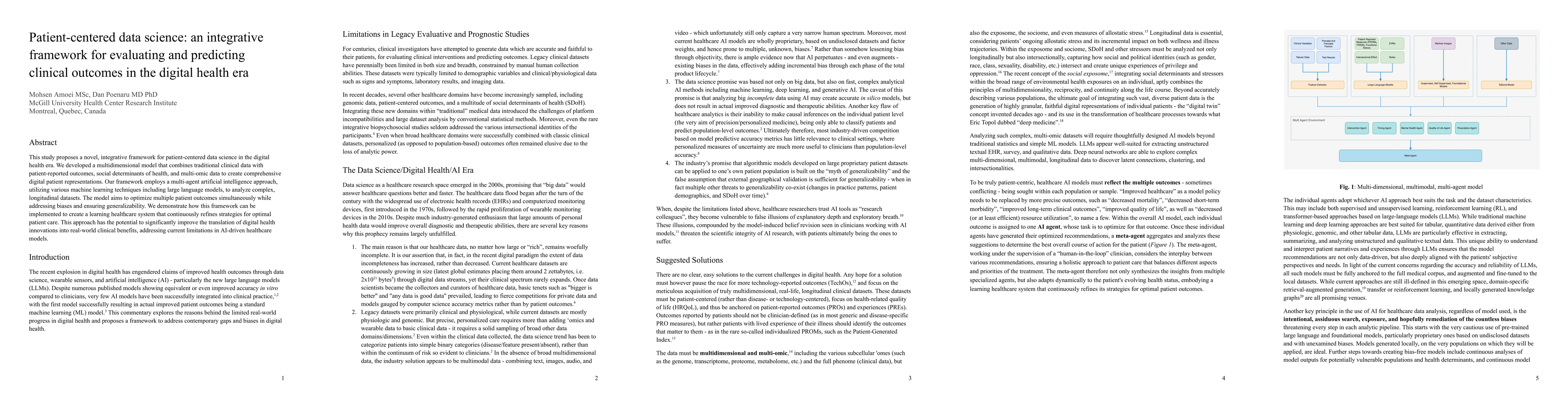 Thumbnail for Patient-centered data science: an integrative framework for evaluating
  and predicting clinical outcomes in the digital health era