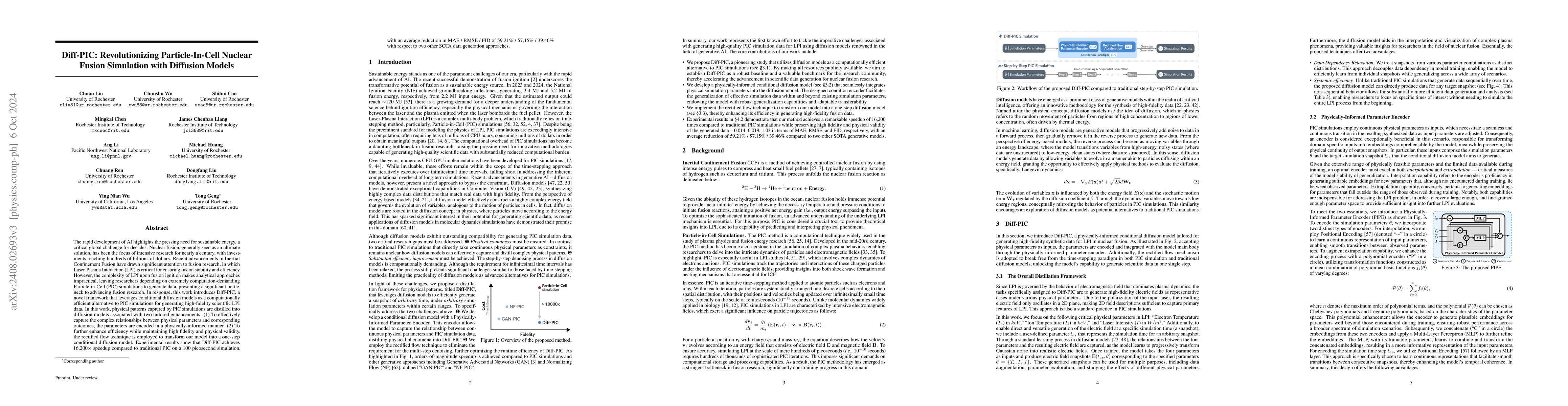 Thumbnail for Diff-PIC: Revolutionizing Particle-In-Cell Simulation for Advancing
  Nuclear Fusion with Diffusion Models