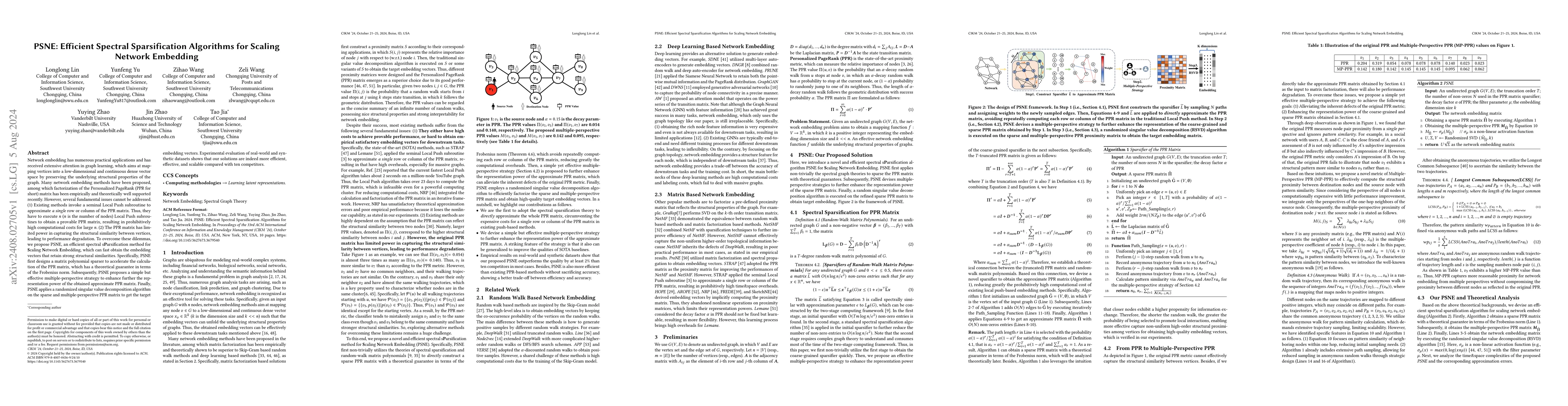 Thumbnail for PSNE: Efficient Spectral Sparsification Algorithms for Scaling Network
  Embedding