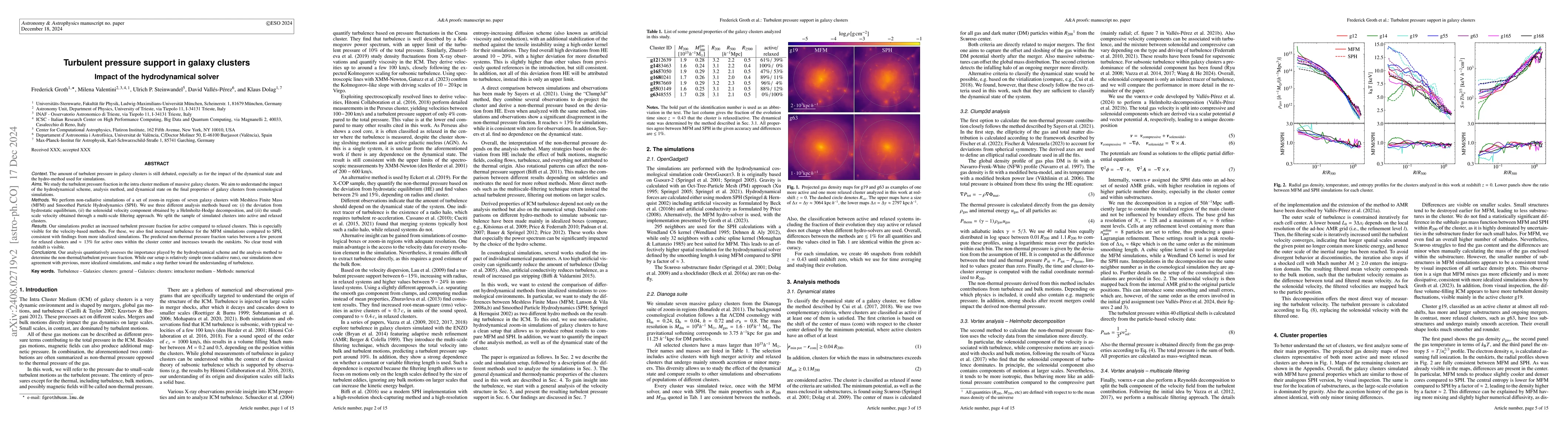 Thumbnail for Turbulent Pressure Support in Galaxy Clusters -- Impact of the
  Hydrodynamical Solver
