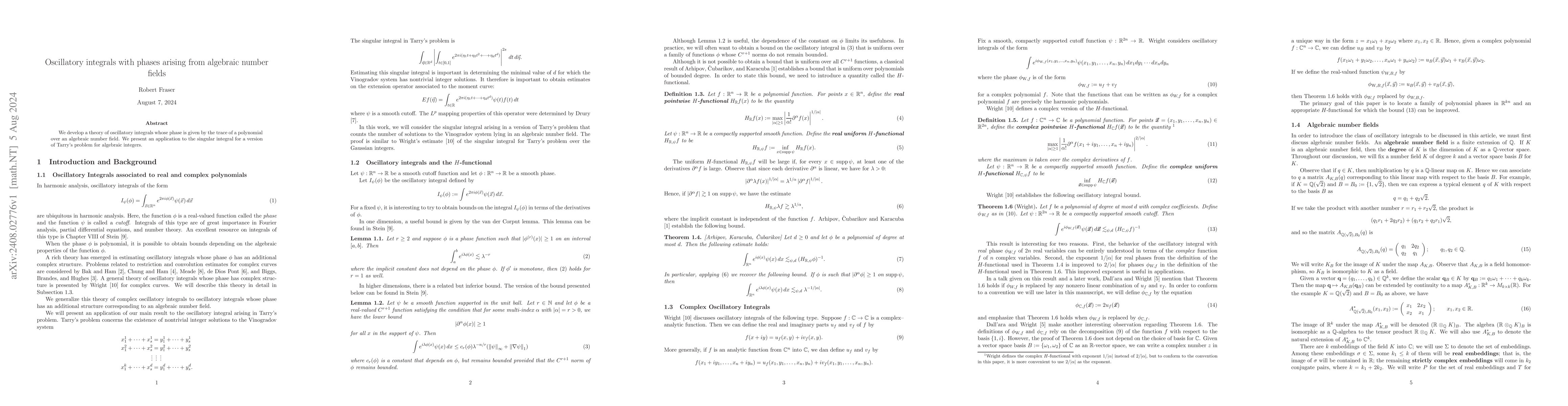 Thumbnail for Oscillatory integrals with phases arising from algebraic number fields