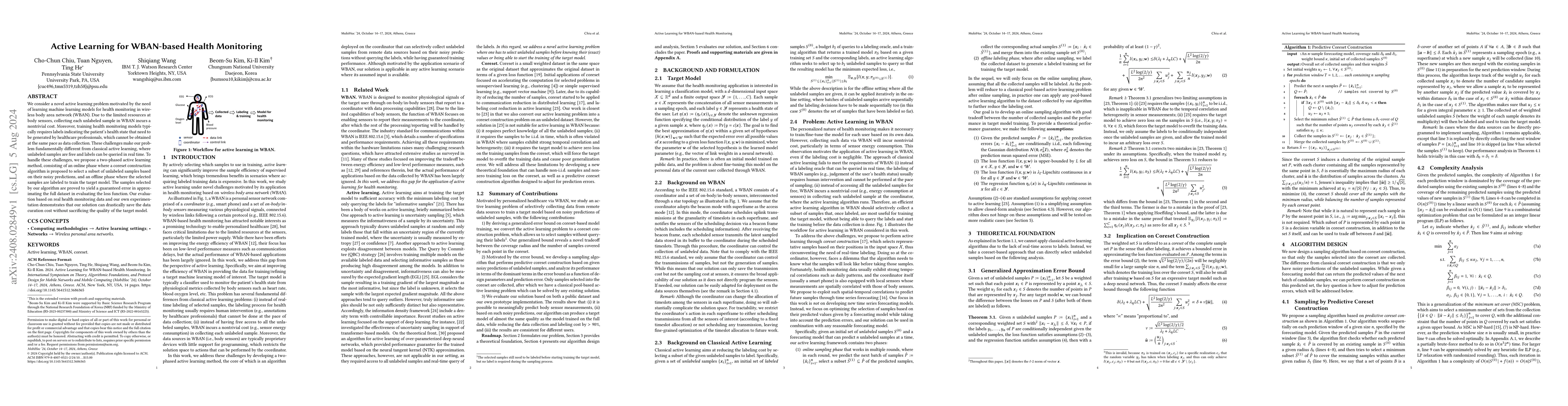 Thumbnail for Active Learning for WBAN-based Health Monitoring