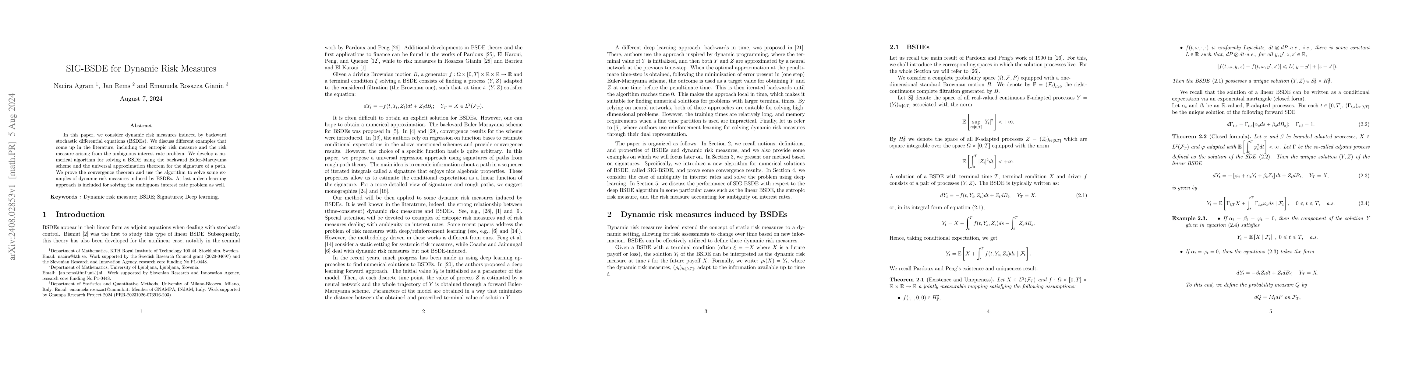 Thumbnail for SIG-BSDE for Dynamic Risk Measures