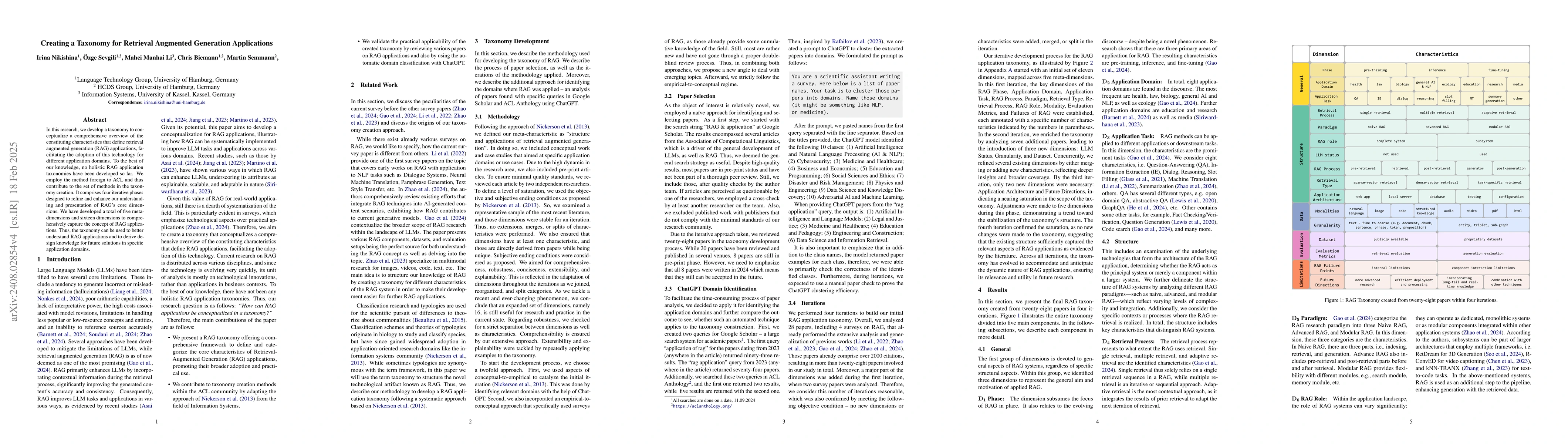 Thumbnail for Wiping out the limitations of Large Language Models -- A Taxonomy for
  Retrieval Augmented Generation