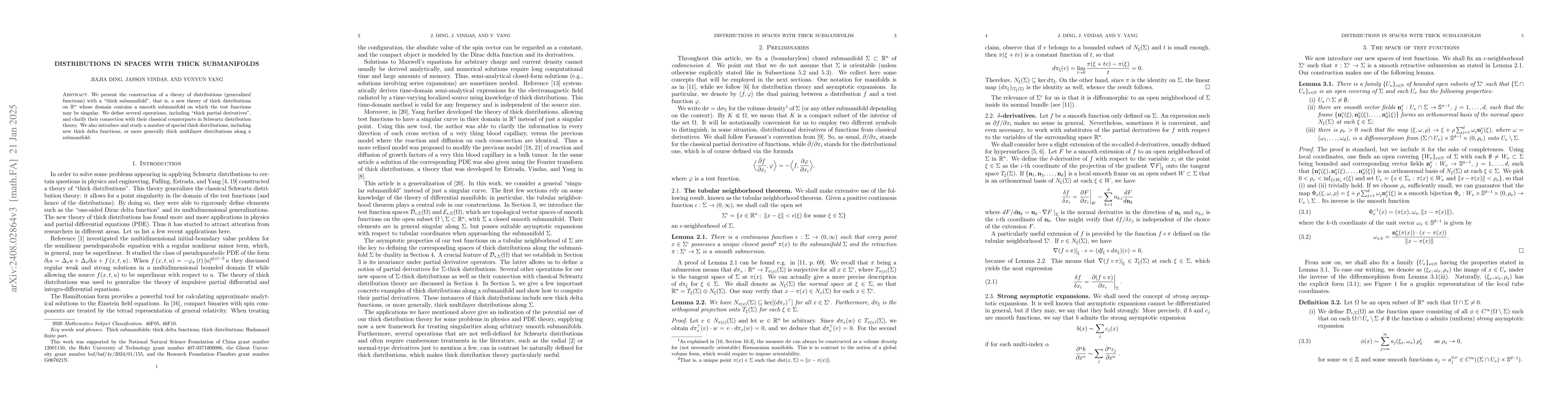 Thumbnail for Distributions in spaces with thick submanifolds