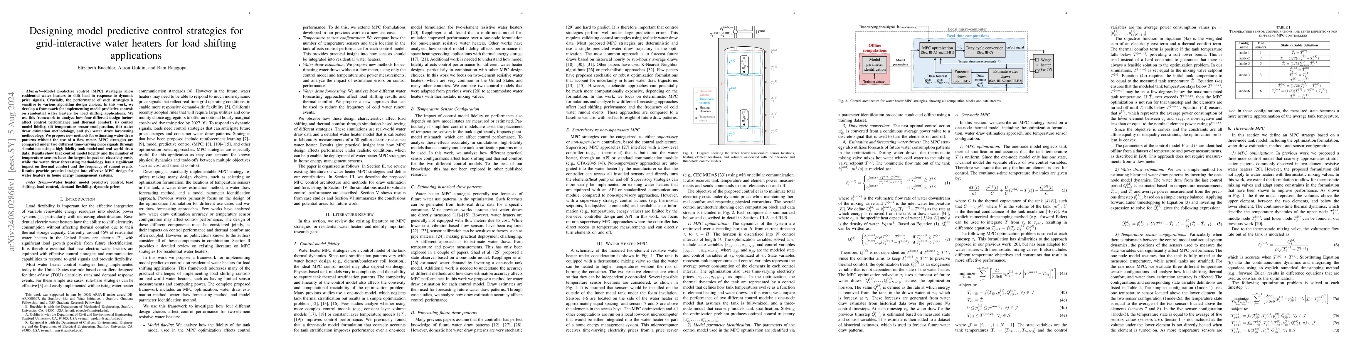 Thumbnail for Designing model predictive control strategies for grid-interactive water
  heaters for load shifting applications