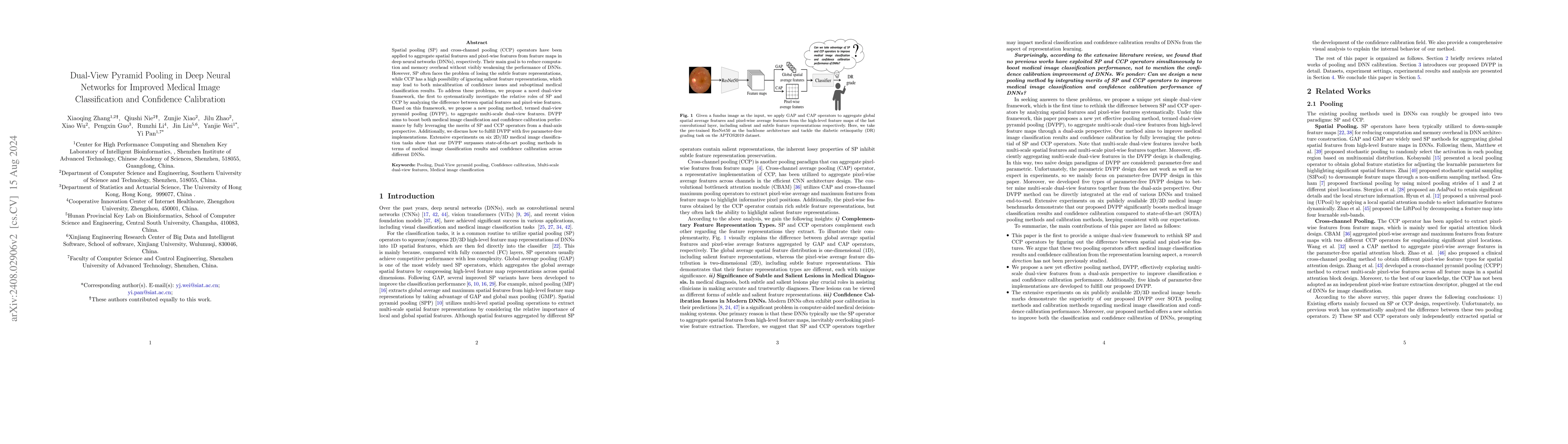 Thumbnail for Dual-View Pyramid Pooling in Deep Neural Networks for Improved Medical
  Image Classification and Confidence Calibration