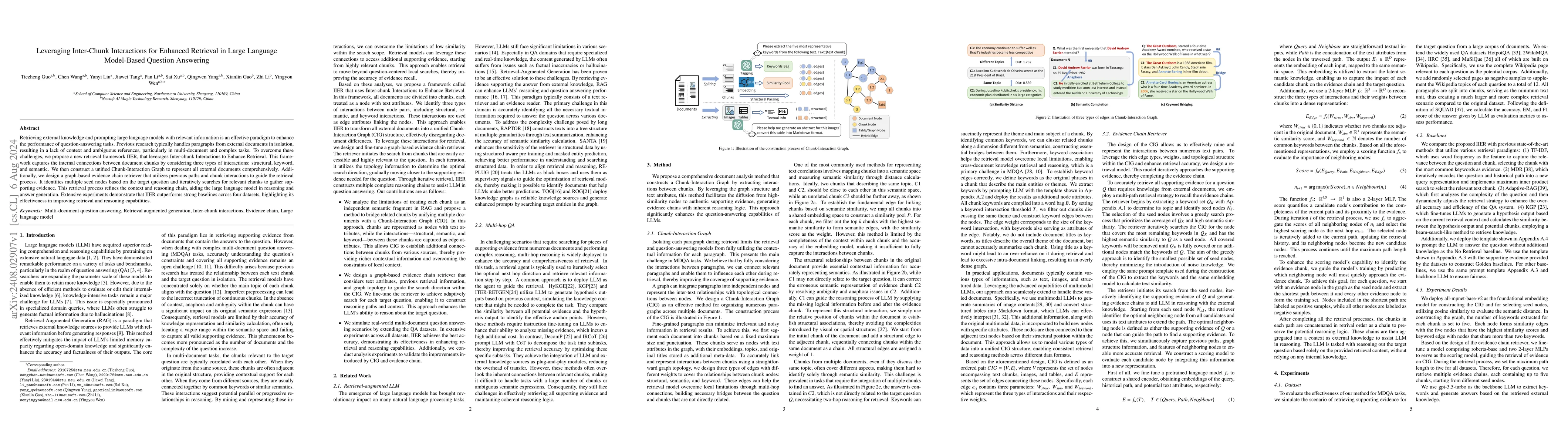 Thumbnail for Leveraging Inter-Chunk Interactions for Enhanced Retrieval in Large
  Language Model-Based Question Answering
