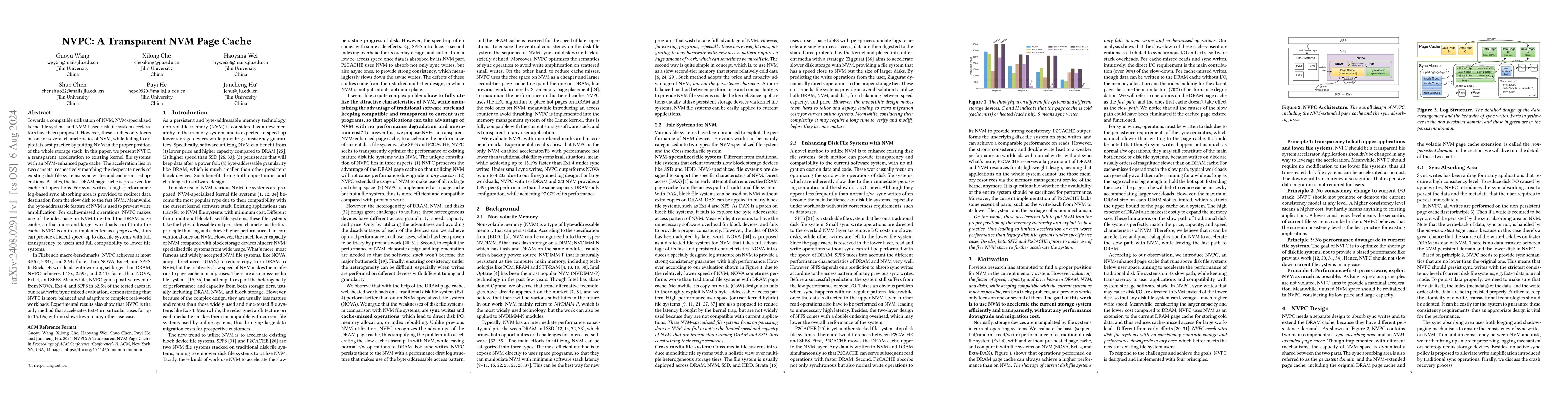 Thumbnail for NVPC: A Transparent NVM Page Cache