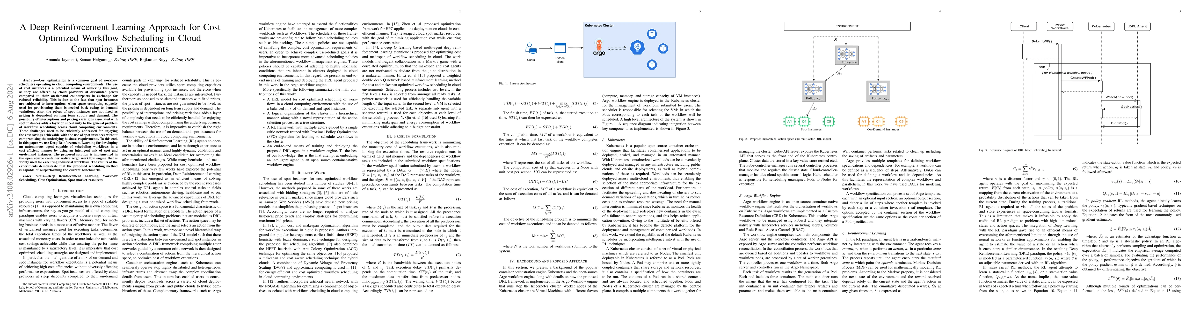 Thumbnail for A Deep Reinforcement Learning Approach for Cost Optimized Workflow
  Scheduling in Cloud Computing Environments
