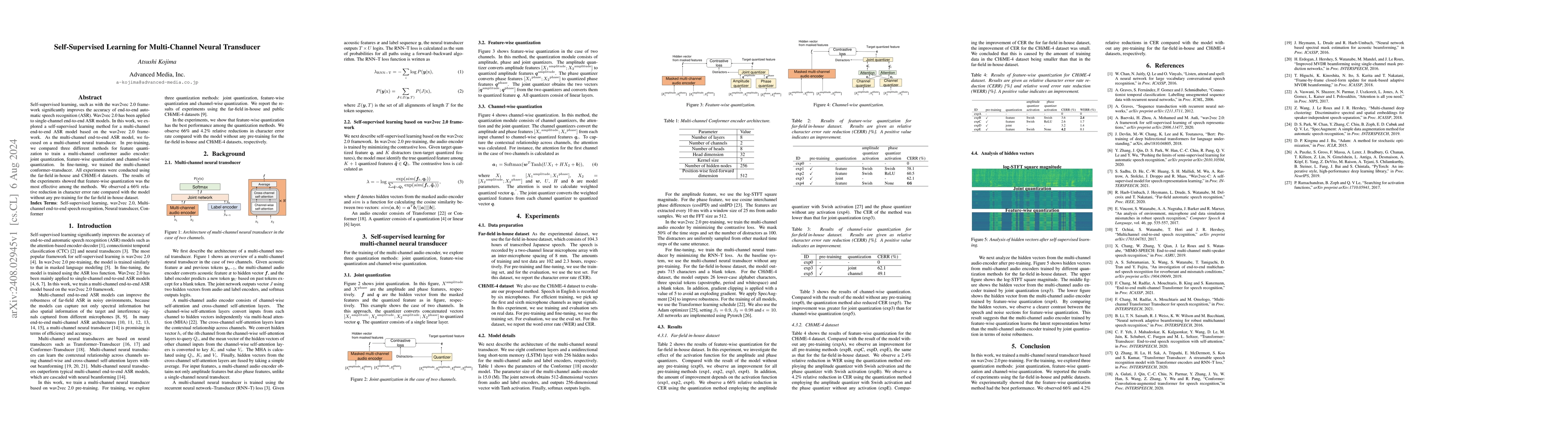 Thumbnail for Self-Supervised Learning for Multi-Channel Neural Transducer
