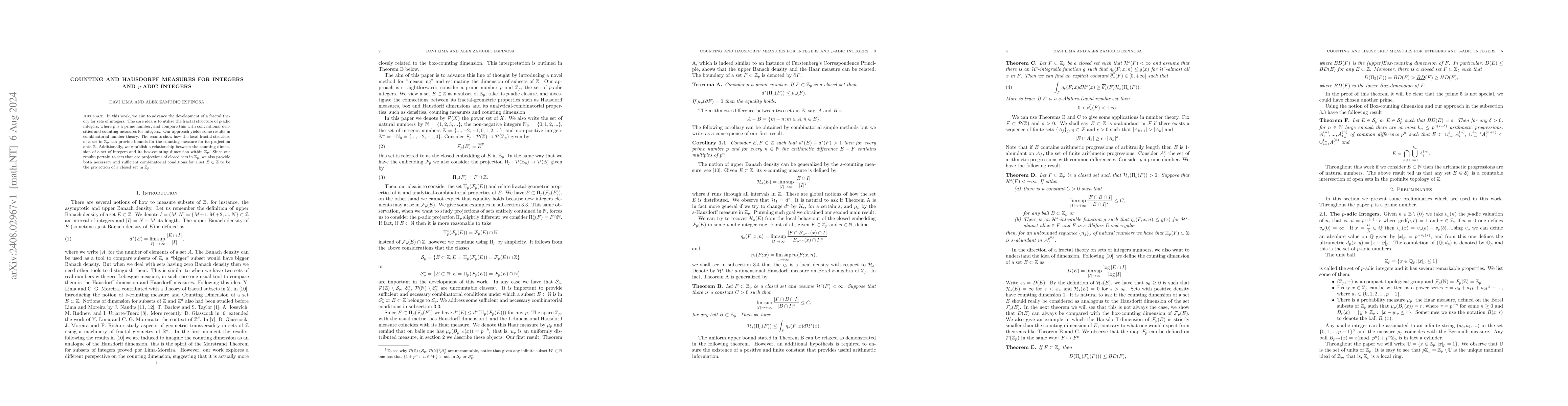 Thumbnail for Counting and Hausdorff measures for integers and $p$-adic integers