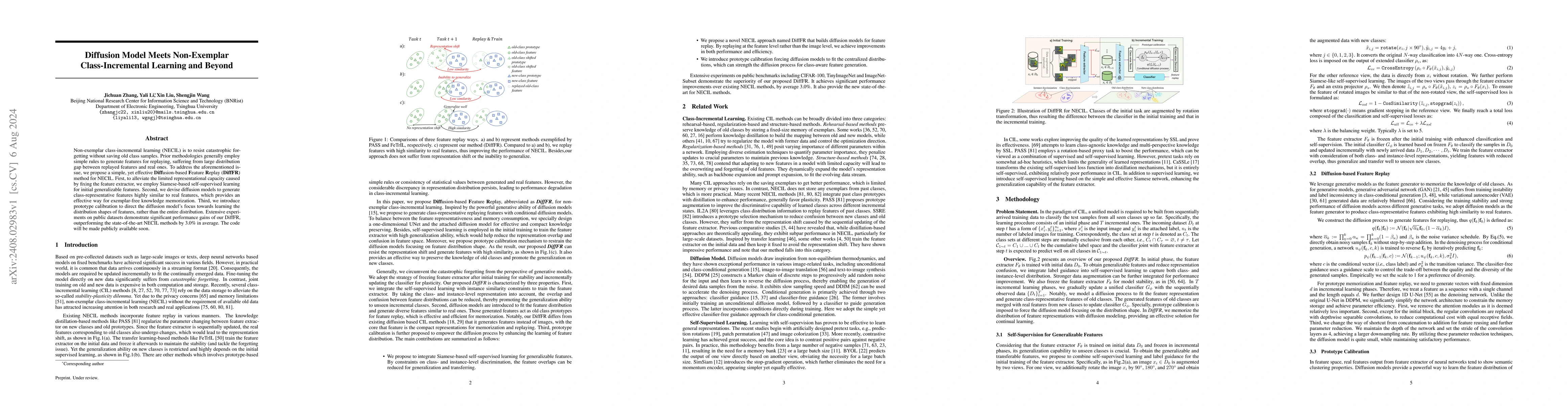 Thumbnail for Diffusion Model Meets Non-Exemplar Class-Incremental Learning and Beyond