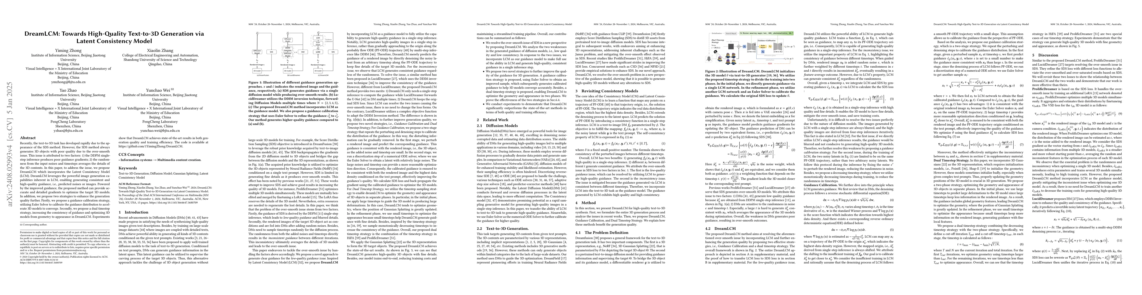 Thumbnail for DreamLCM: Towards High-Quality Text-to-3D Generation via Latent
  Consistency Model
