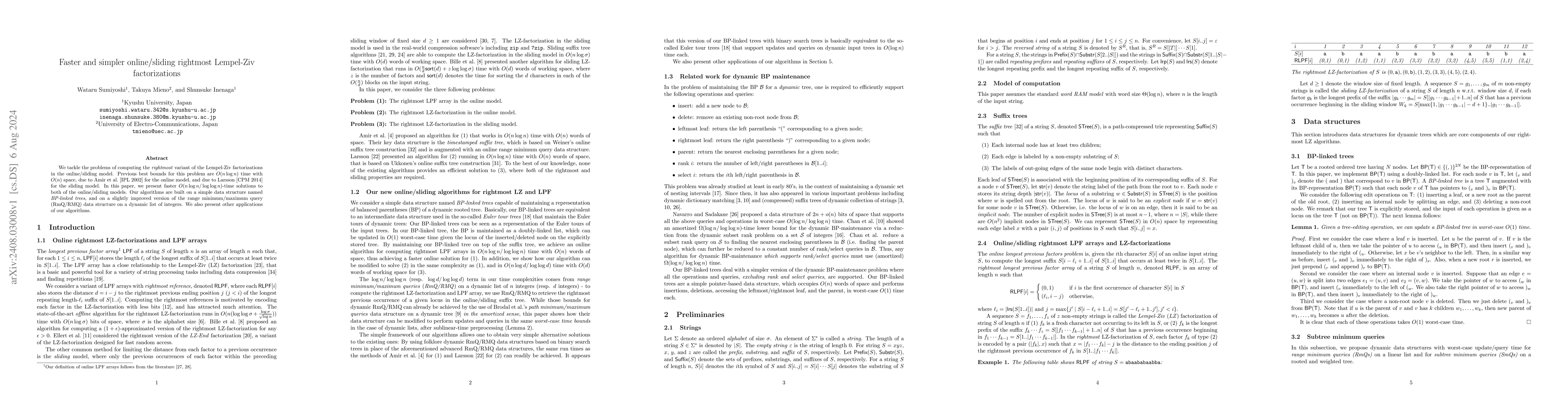 Thumbnail for Faster and simpler online/sliding rightmost Lempel-Ziv factorizations
