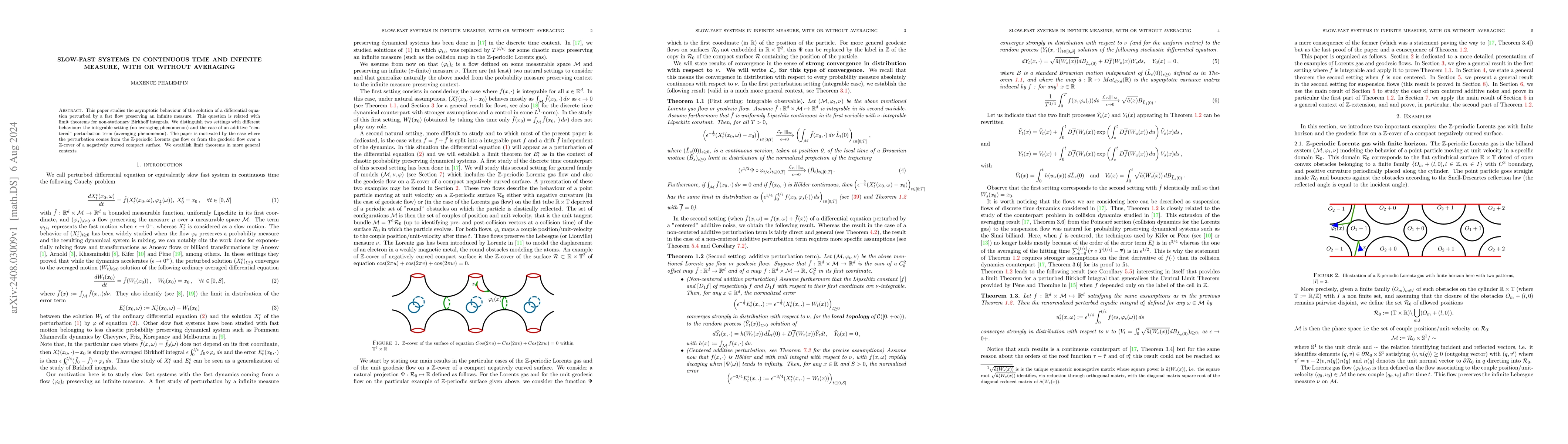 Thumbnail for Slow-fast systems in infinite measure, with or without averaging