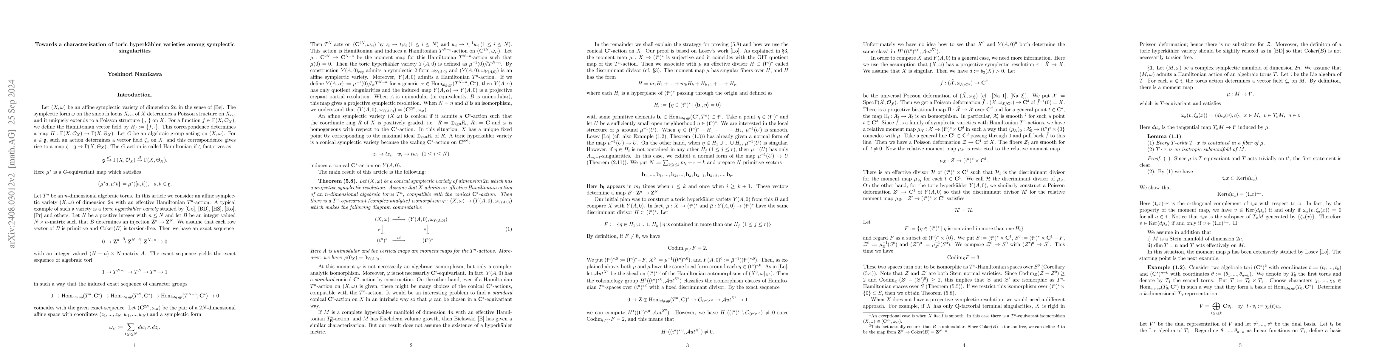 Thumbnail for Towards a characterization of toric hyperkĂ¤hler varieties among
  symplectic singularities