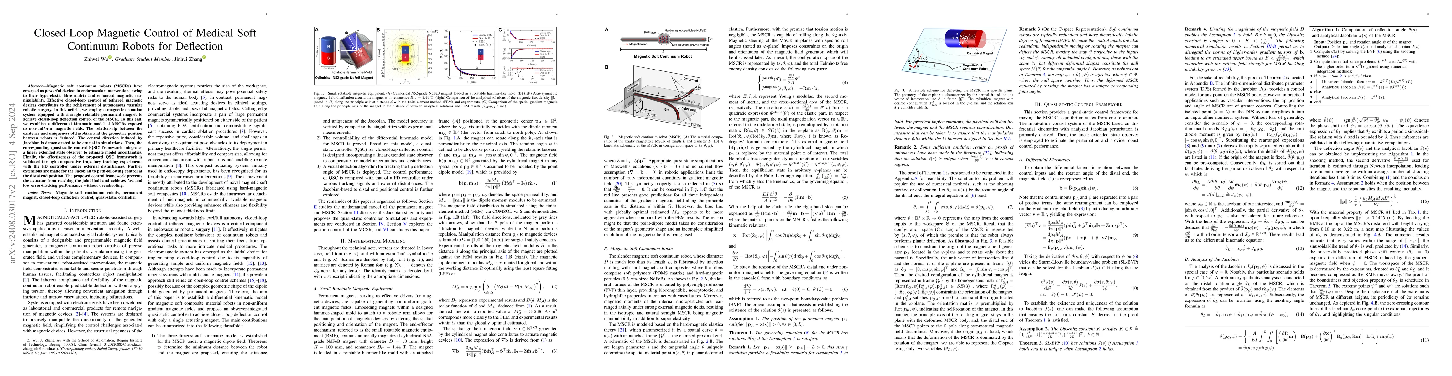 Thumbnail for Closed-Loop Magnetic Control of Medical Soft Continuum Robots for
  Deflection
