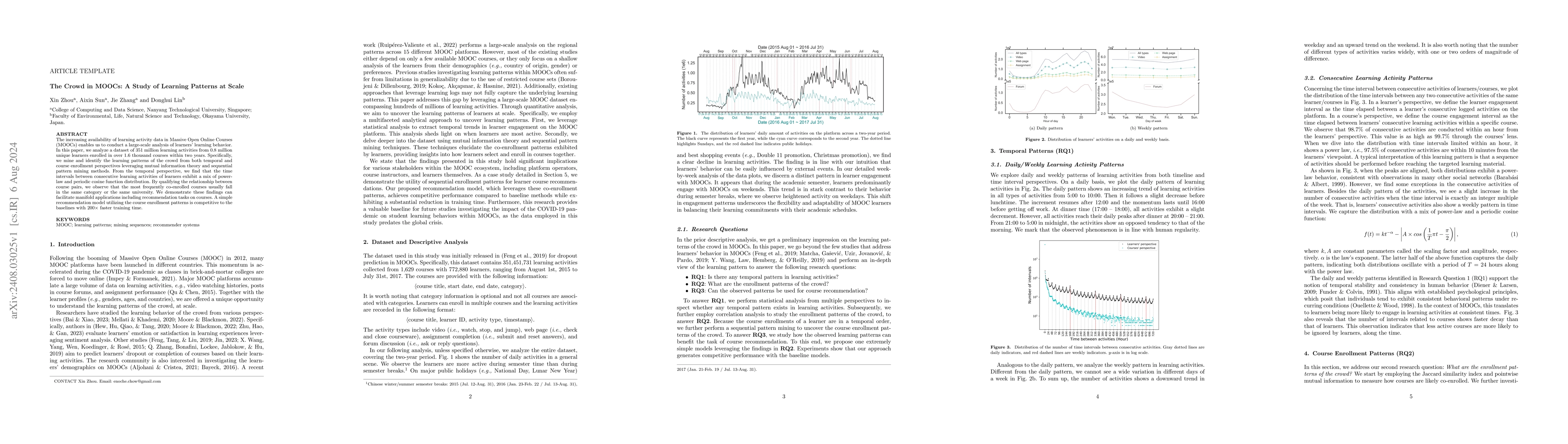 Thumbnail for The Crowd in MOOCs: A Study of Learning Patterns at Scale