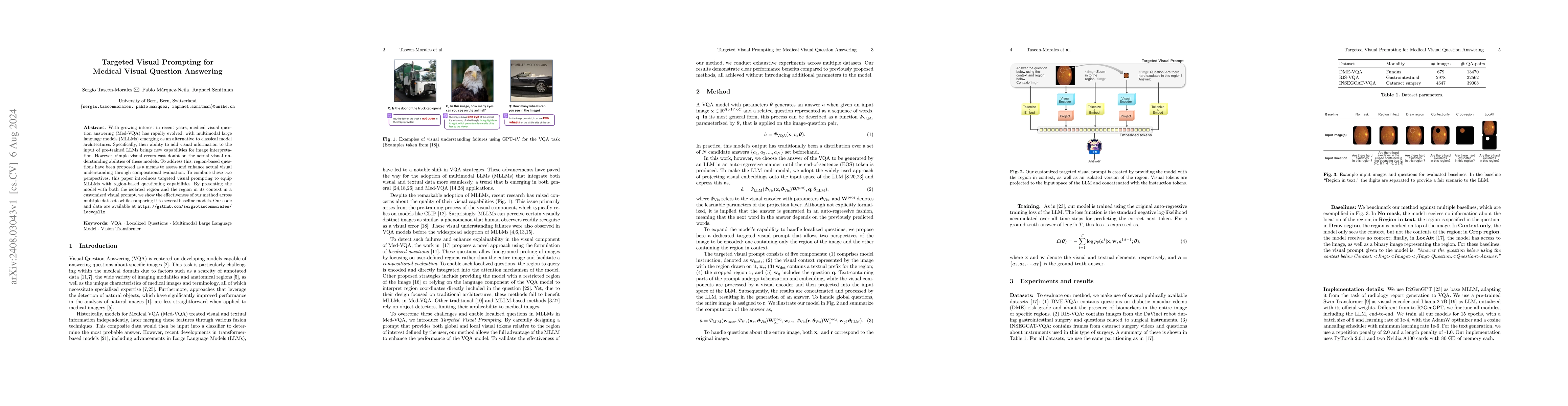 Thumbnail for Targeted Visual Prompting for Medical Visual Question Answering