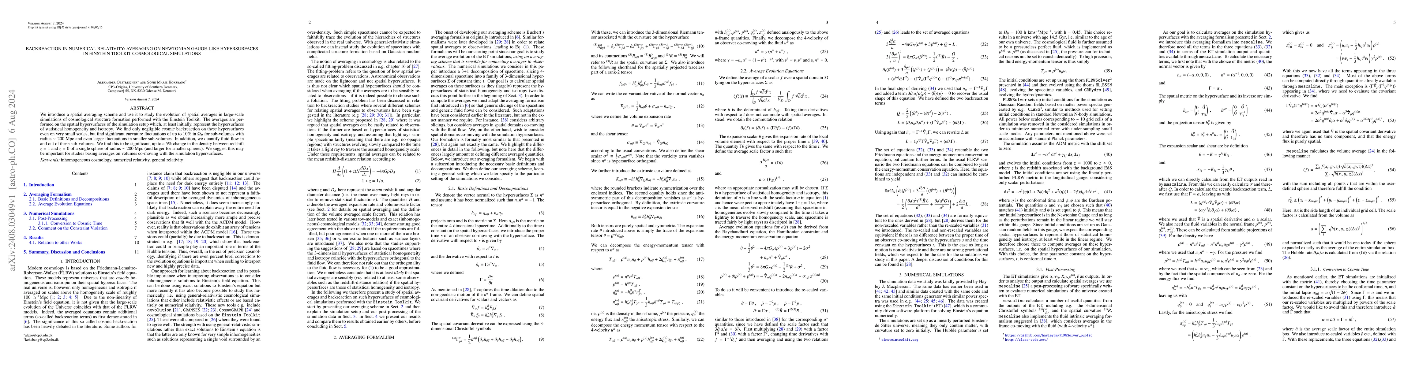 Thumbnail for Backreaction in Numerical Relativity: Averaging on Newtonian gauge-like
  hypersurfaces in Einstein Toolkit cosmological simulations
