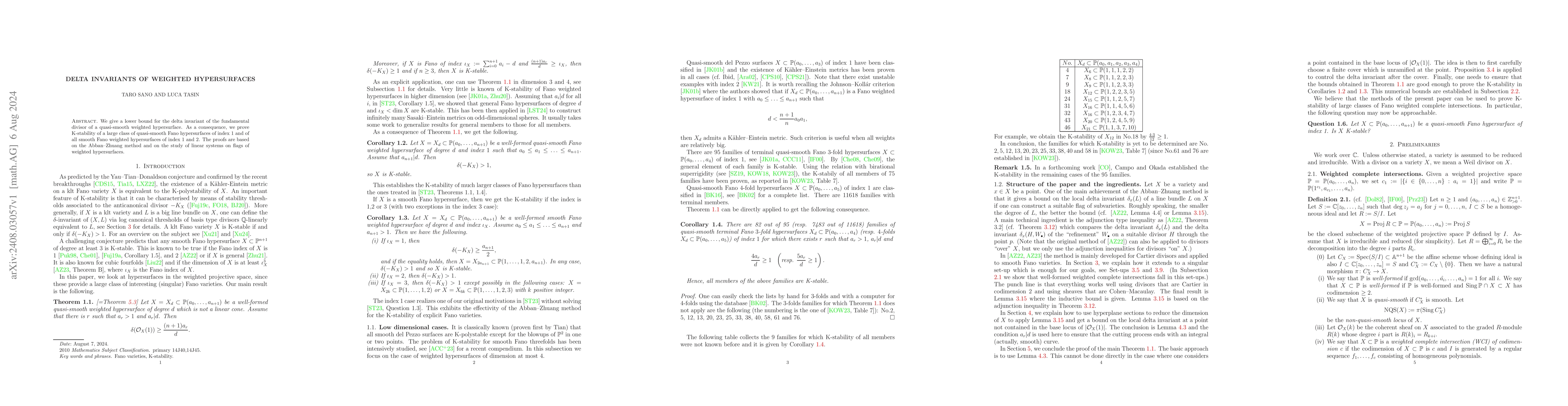 Thumbnail for Delta invariants of weighted hypersurfaces