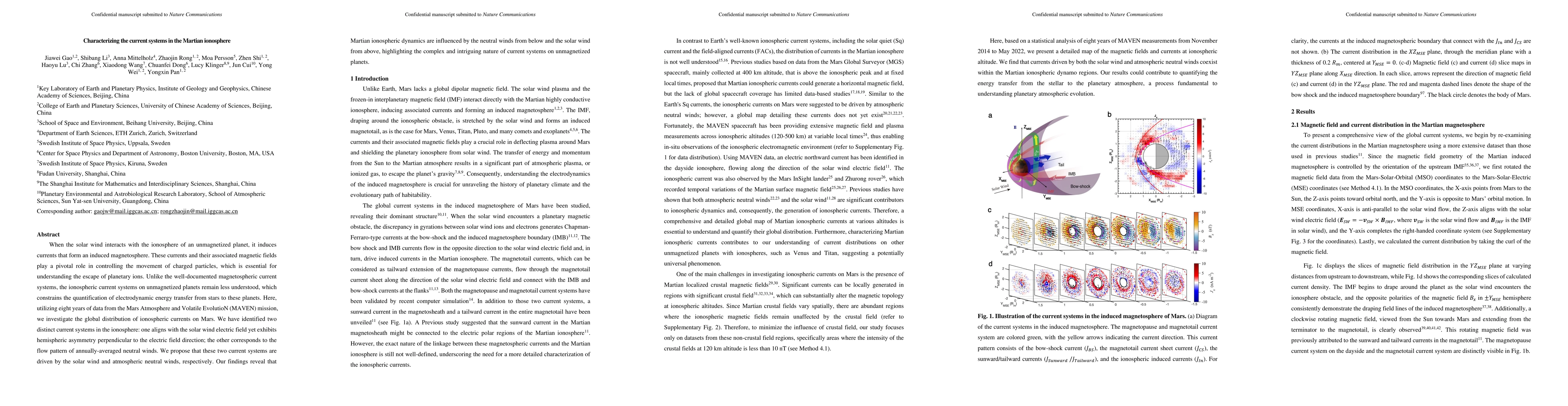 Thumbnail for Characterizing the current systems in the Martian ionosphere