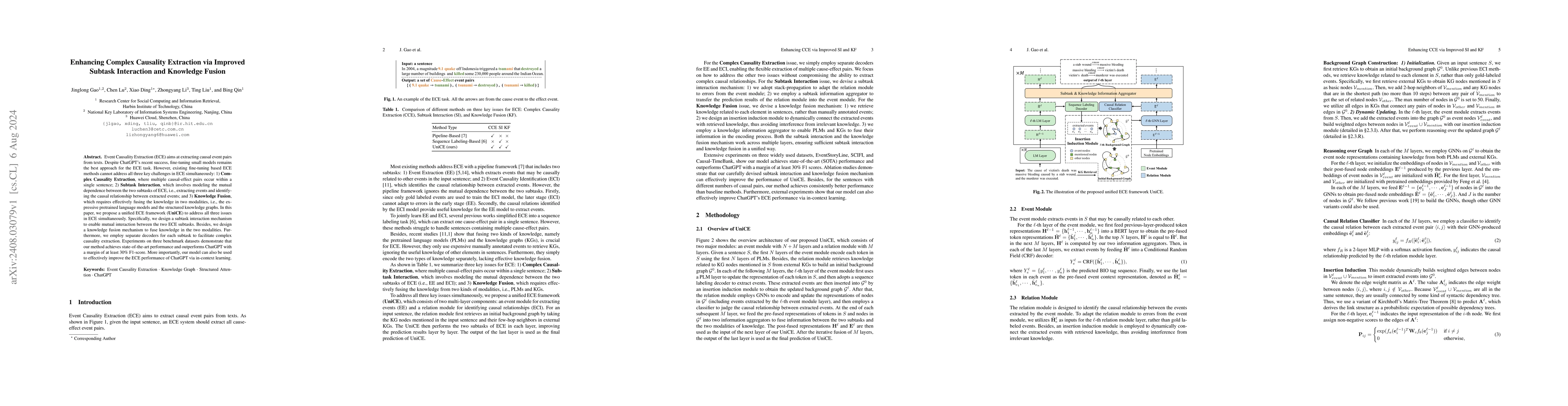 Thumbnail for Enhancing Complex Causality Extraction via Improved Subtask Interaction
  and Knowledge Fusion