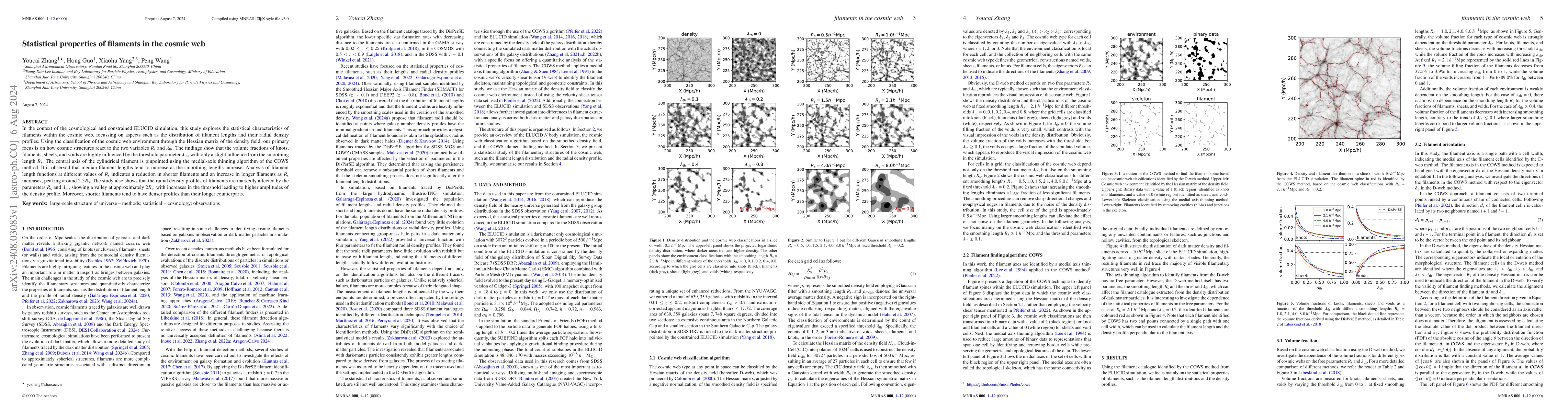 Thumbnail for Statistical properties of filaments in the cosmic web