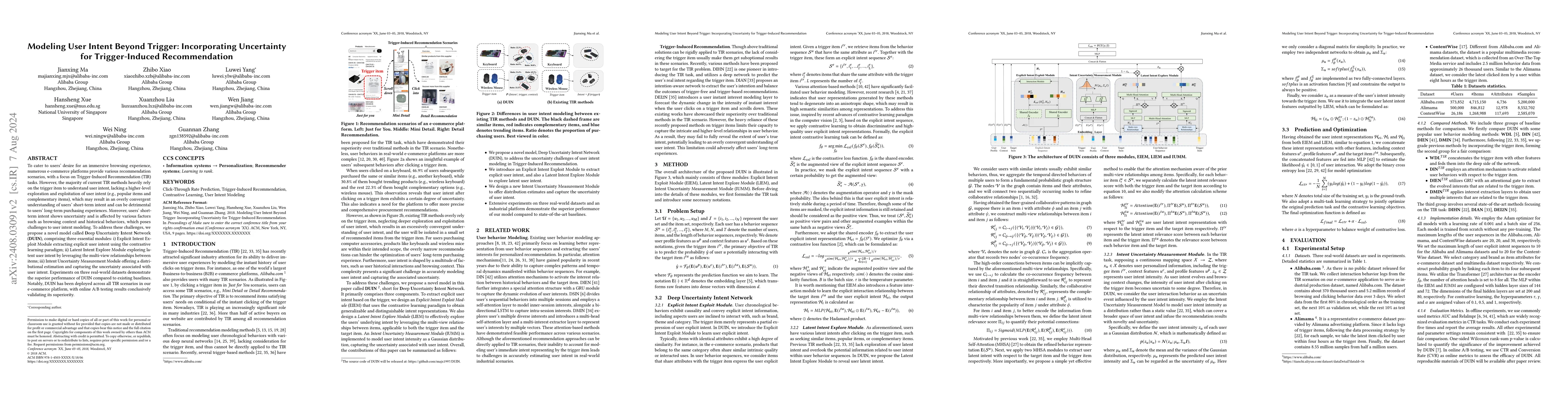 Thumbnail for Modeling User Intent Beyond Trigger: Incorporating Uncertainty for
  Trigger-Induced Recommendation