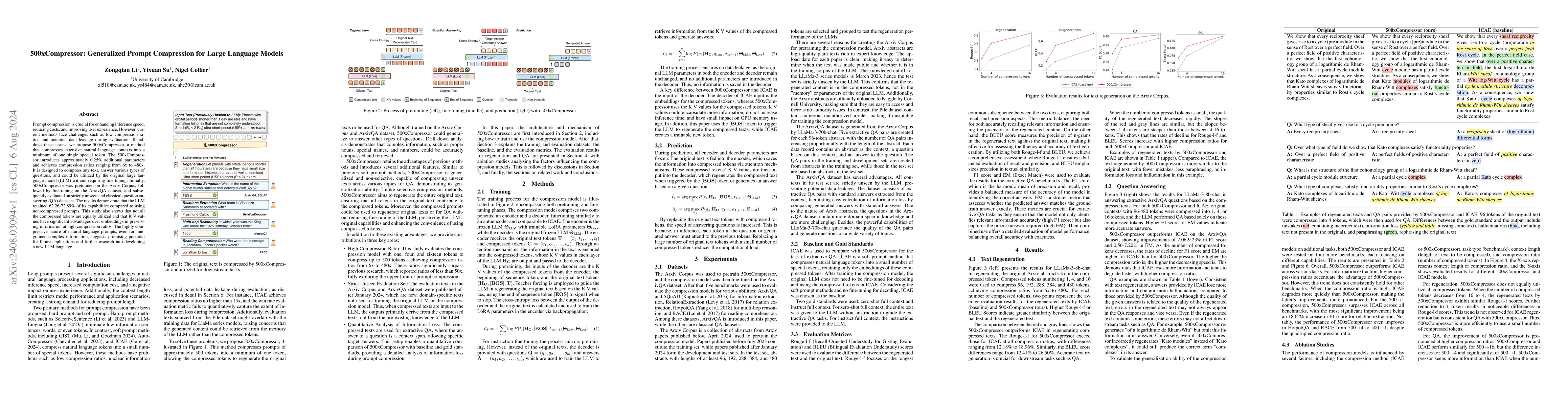 Thumbnail for 500xCompressor: Generalized Prompt Compression for Large Language Models