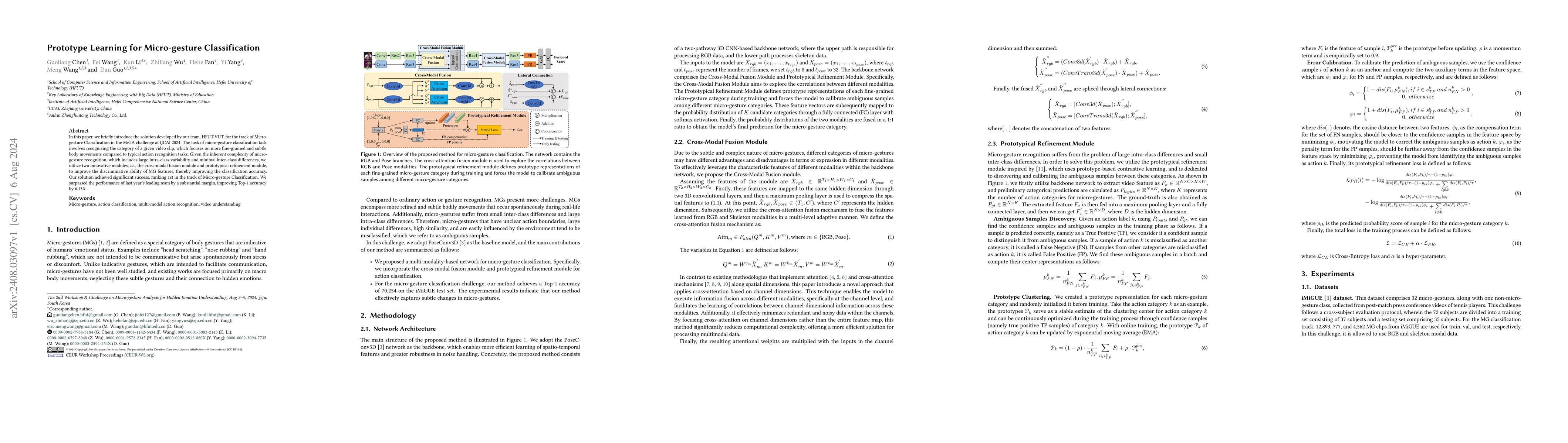 Thumbnail for Prototype Learning for Micro-gesture Classification
