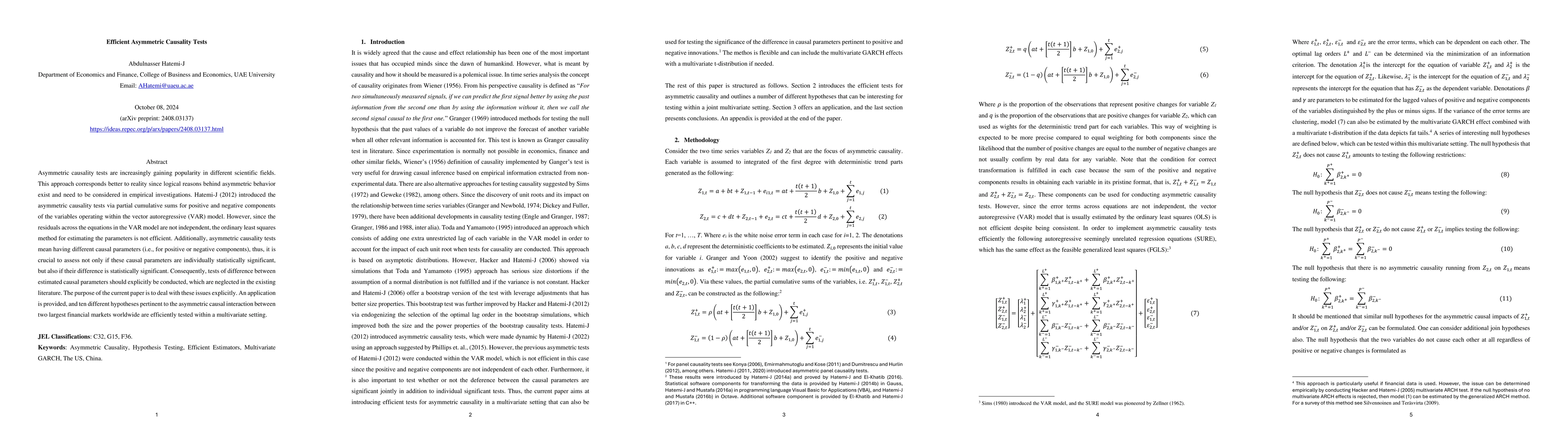 Thumbnail for Efficient Asymmetric Causality Tests