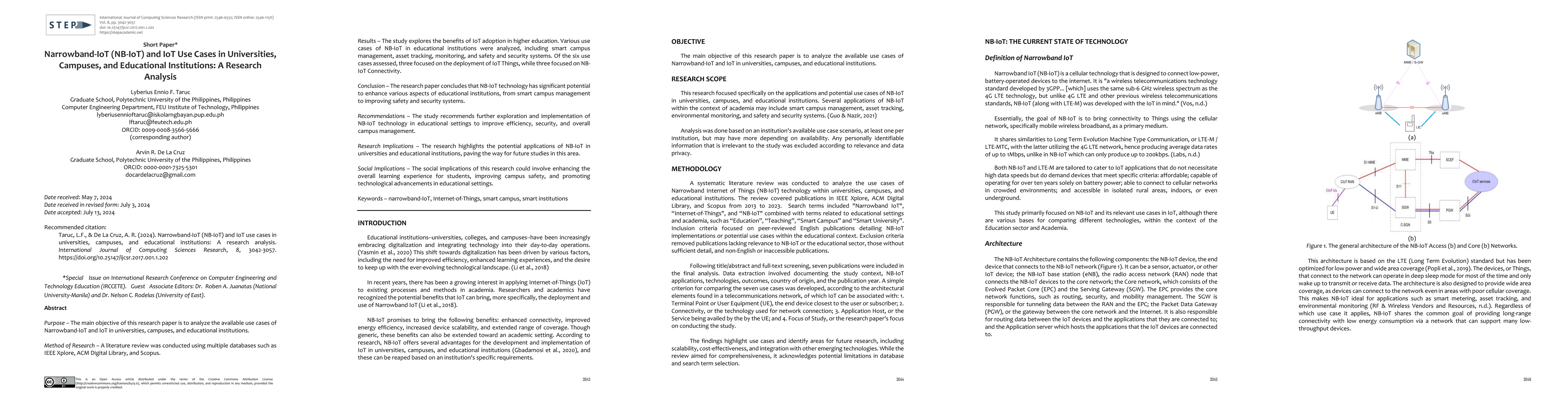 Thumbnail for Narrowband-IoT (NB-IoT) and IoT Use Cases in Universities, Campuses, and
  Educational Institutions: A Research Analysis
