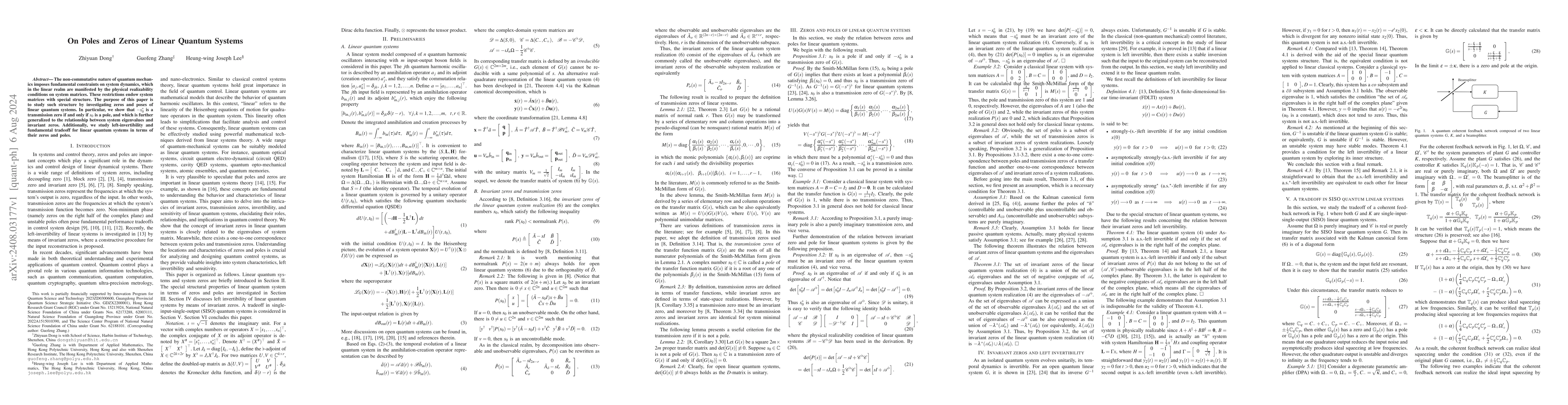 Thumbnail for On Poles and Zeros of Linear Quantum Systems