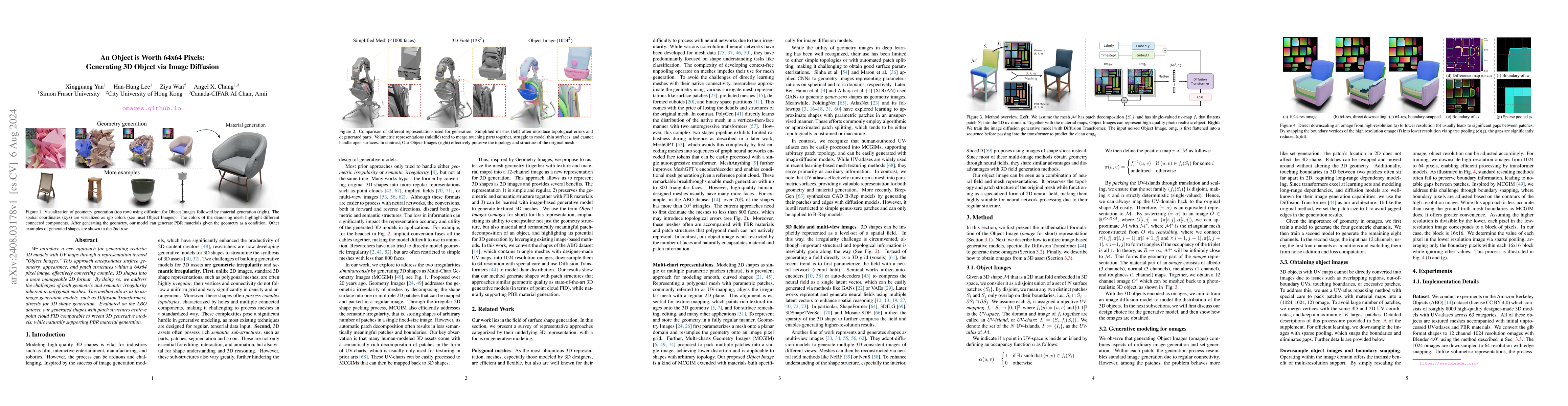 Thumbnail for An Object is Worth 64x64 Pixels: Generating 3D Object via Image
  Diffusion