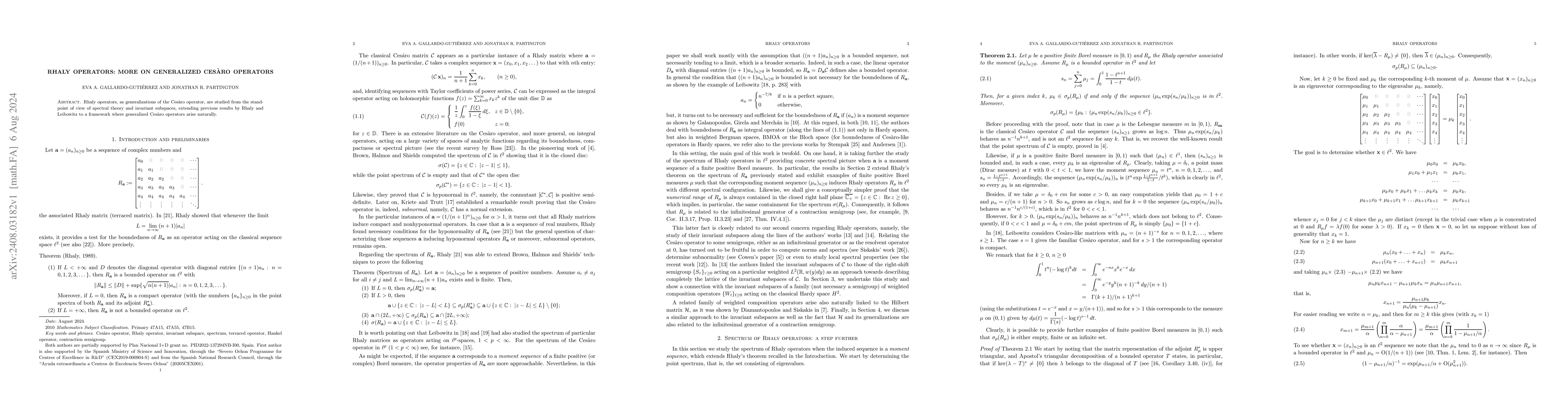 Thumbnail for Rhaly operators: more on generalized Cesàro operators