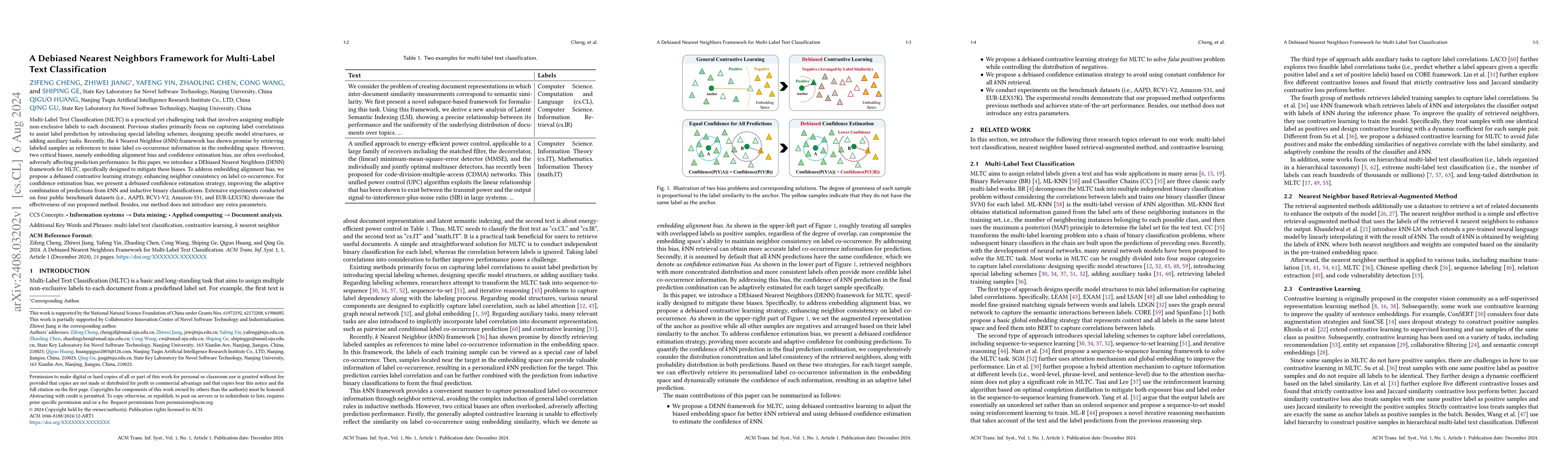 Thumbnail for A Debiased Nearest Neighbors Framework for Multi-Label Text
  Classification