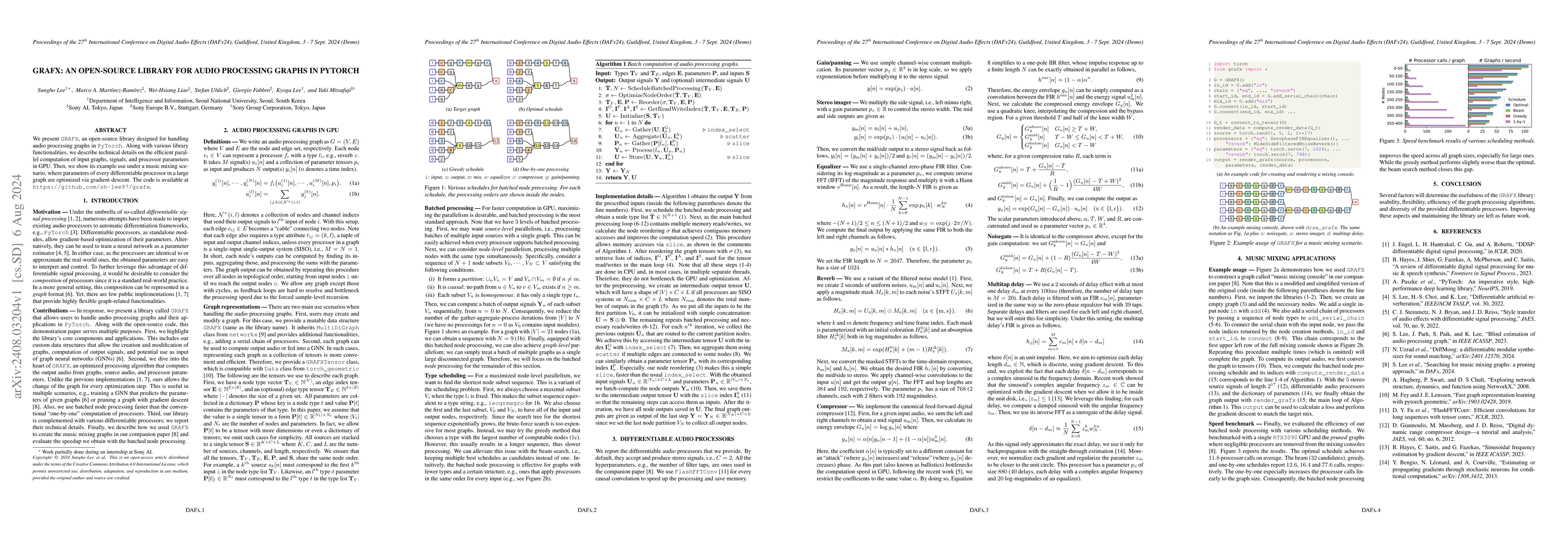 Thumbnail for GRAFX: An Open-Source Library for Audio Processing Graphs in PyTorch