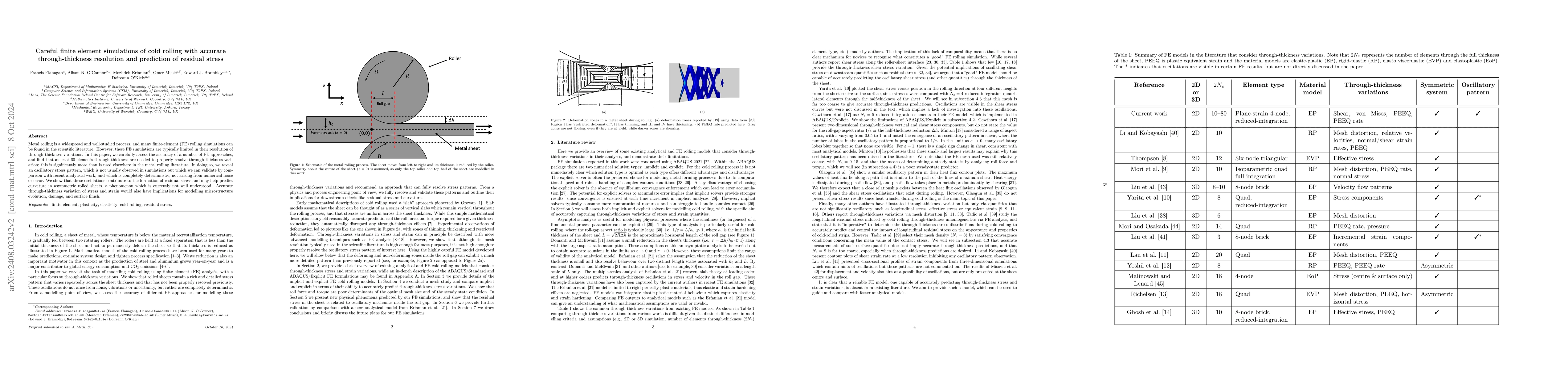 Thumbnail for Careful finite element simulations of cold rolling with accurate
  through-thickness resolution and prediction of residual stress