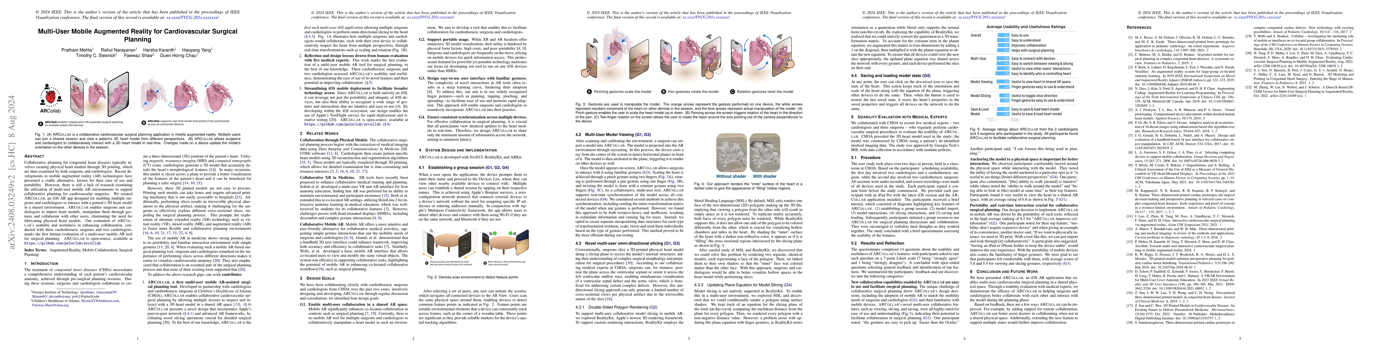 Thumbnail for Multi-User Mobile Augmented Reality for Cardiovascular Surgical Planning