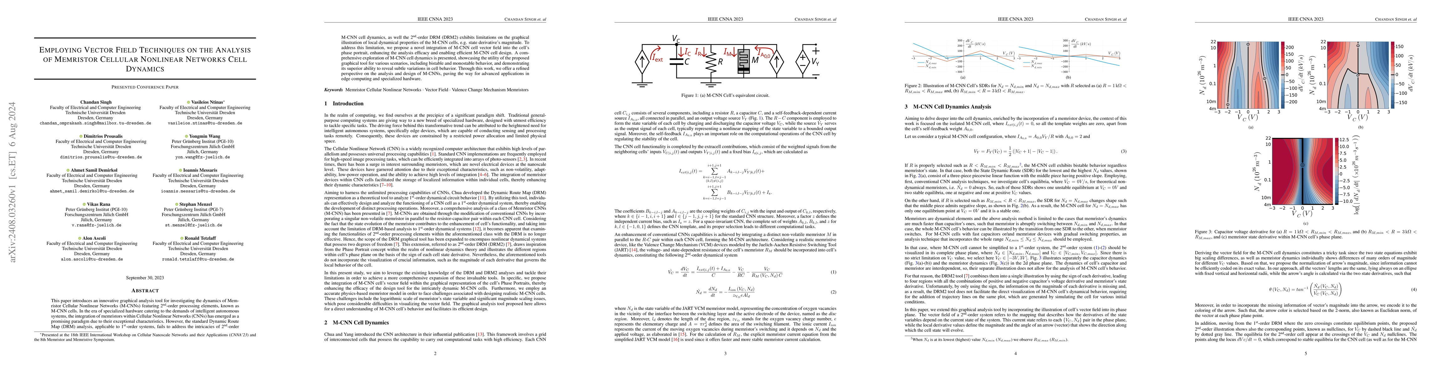 Thumbnail for Employing Vector Field Techniques on the Analysis of Memristor Cellular
  Nonlinear Networks Cell Dynamics