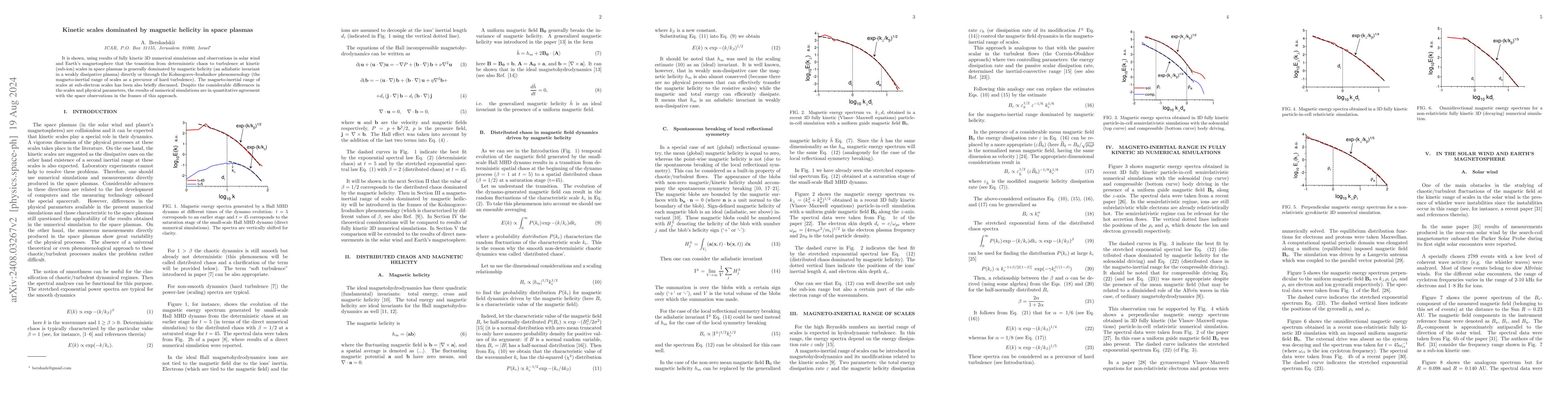 Thumbnail for Kinetic scales dominated by magnetic helicity in space plasmas