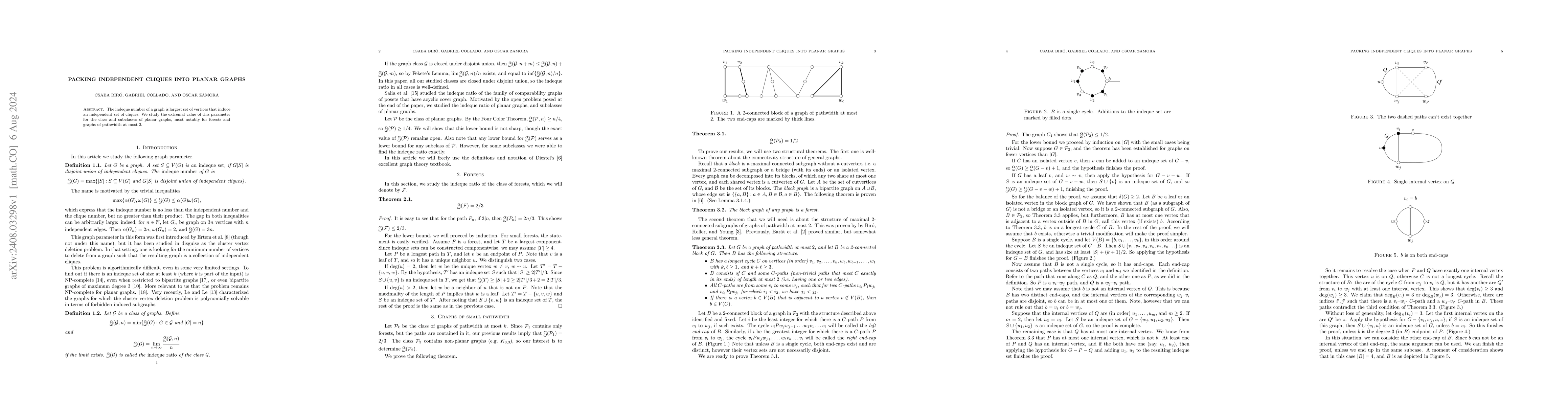 Thumbnail for Packing independent cliques into planar graphs