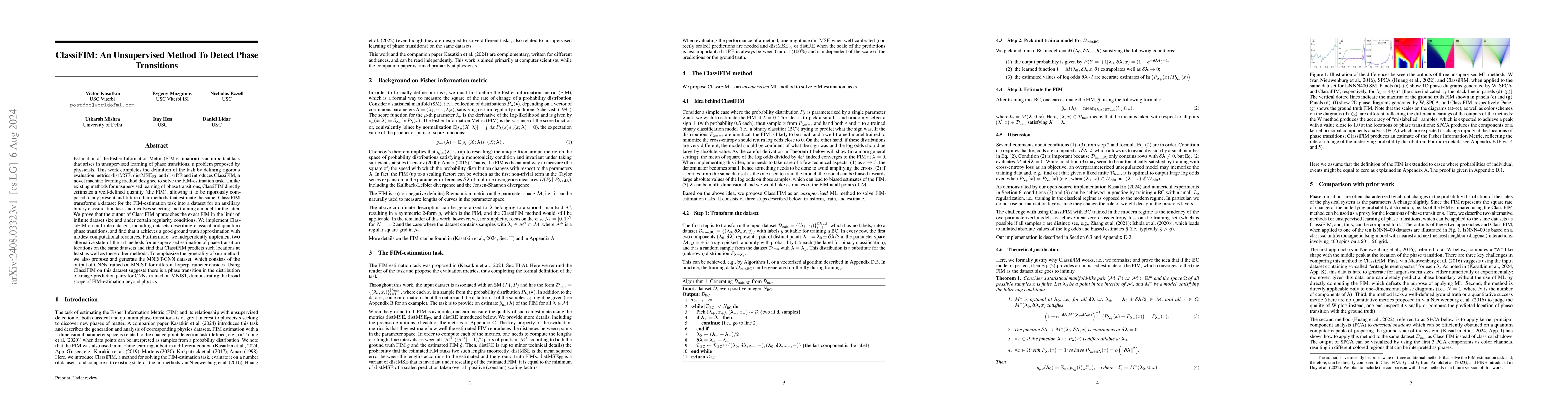 Thumbnail for ClassiFIM: An Unsupervised Method To Detect Phase Transitions