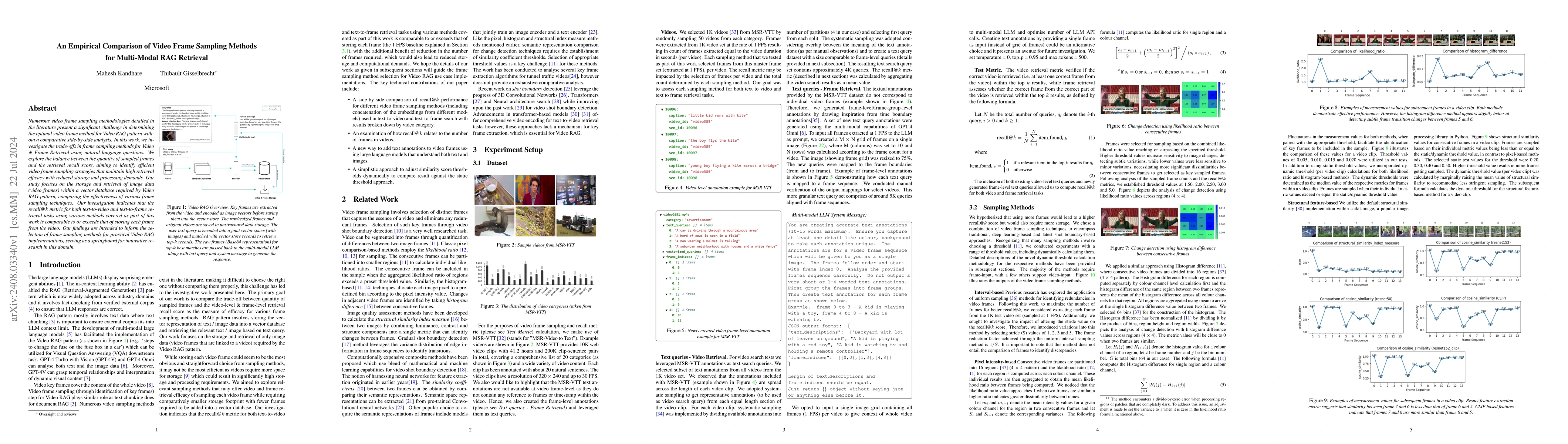 Thumbnail for An Empirical Comparison of Video Frame Sampling Methods for Multi-Modal
  RAG Retrieval