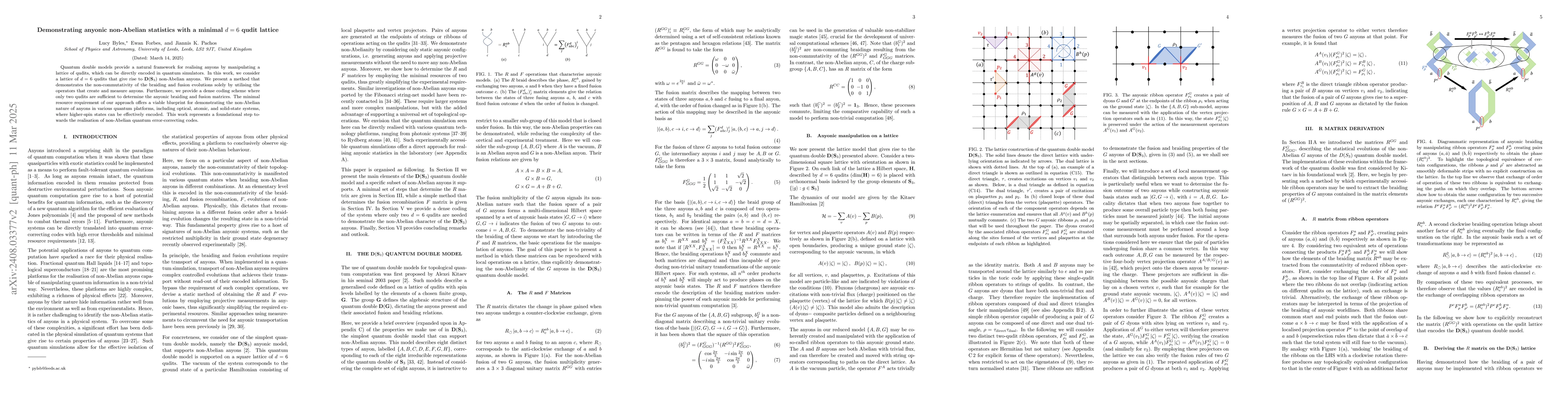 Thumbnail for Demonstrating anyonic non-Abelian statistics with a minimal $d = 6$
  qudit lattice